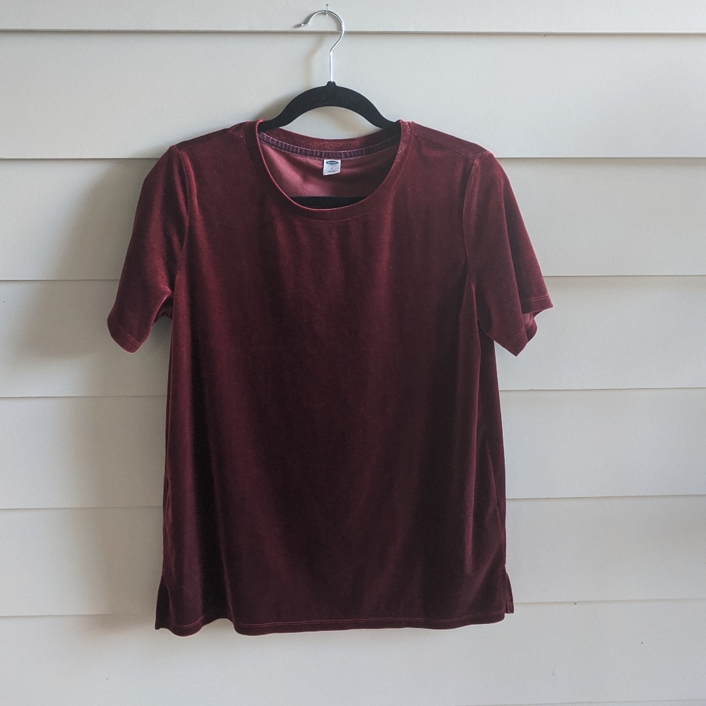 Velvet Short Sleeve T Shirt